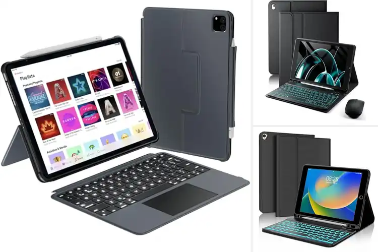 Detailed view of Best 3 Viewing Angles iPad Case With Keyboard