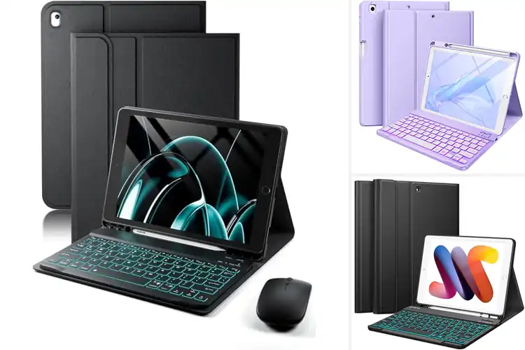 Detailed view of Best 7 Color Backlit iPad Keyboard Cases