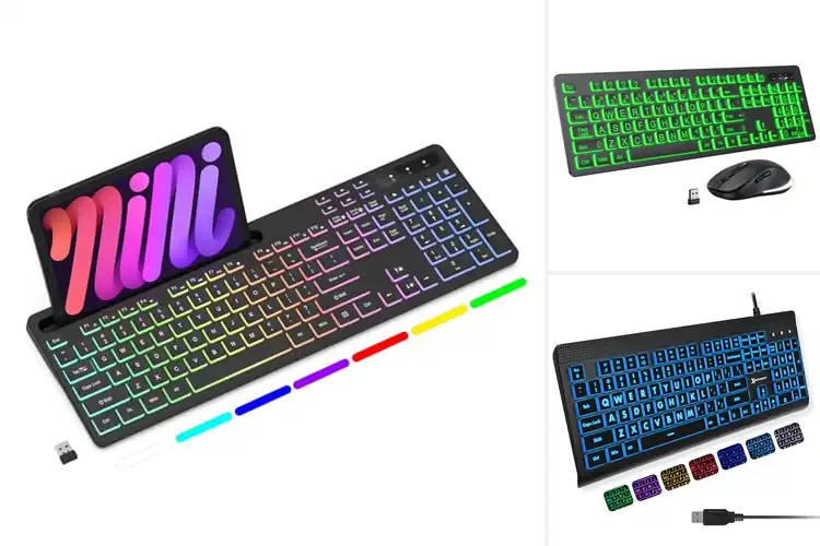 Detailed view of Best Backlit Keyboard with 7 Colors