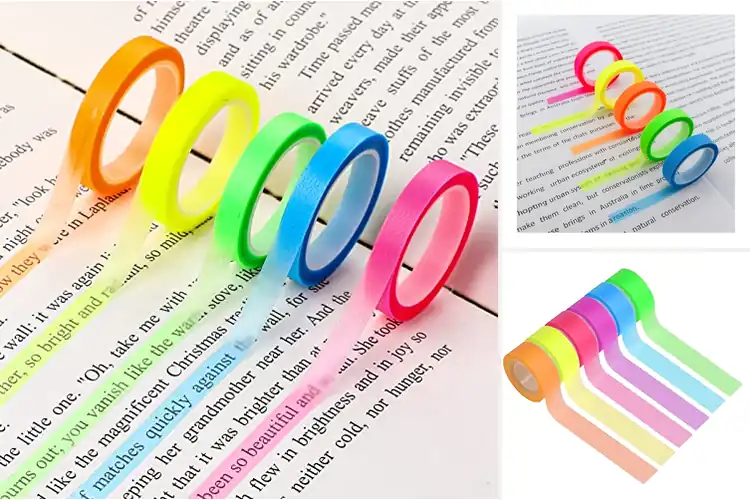 Detailed view of Best Colored Highlighter Tapes: Color Your Notes
