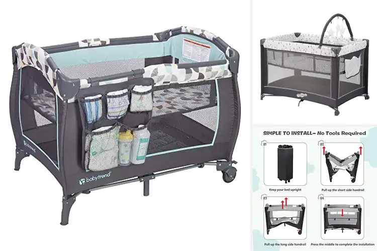 Detailed view of Best Convertible Infant Bassinet And Toddler Play Yard