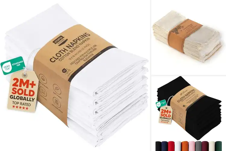 Detailed view of Best Cotton Napkins for a Calm, Neat Table Setting