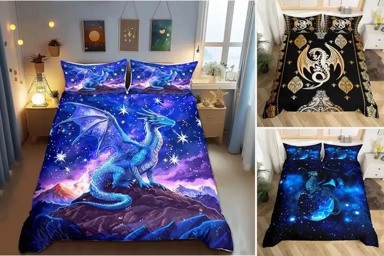 Detailed view of Best Dragon Duvet Cover Sets for Bold, Magical Bedroom Style