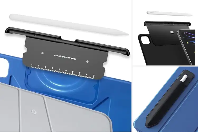 Detailed view of Best iPad Accessories with Pencil Holder