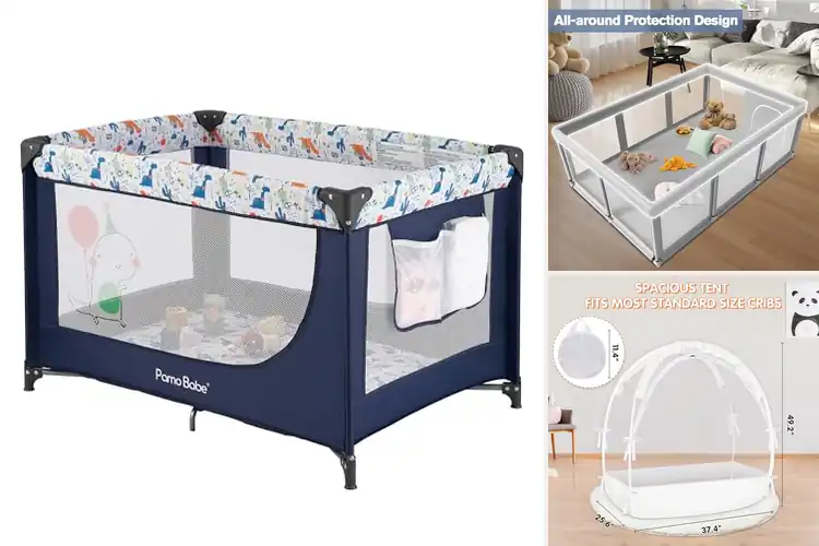 Detailed view of Best Mesh Breathable Sides Playard