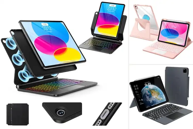 Detailed view of Best Multi Angle Stand iPad Keyboard Case