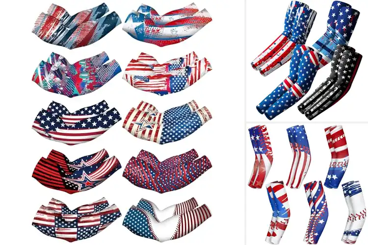 Detailed view of Best Patriotic Arm Sleeves