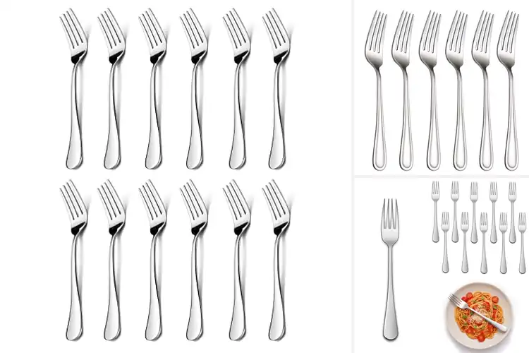 Detailed view of Best Polished Mirror Finish SaladForks