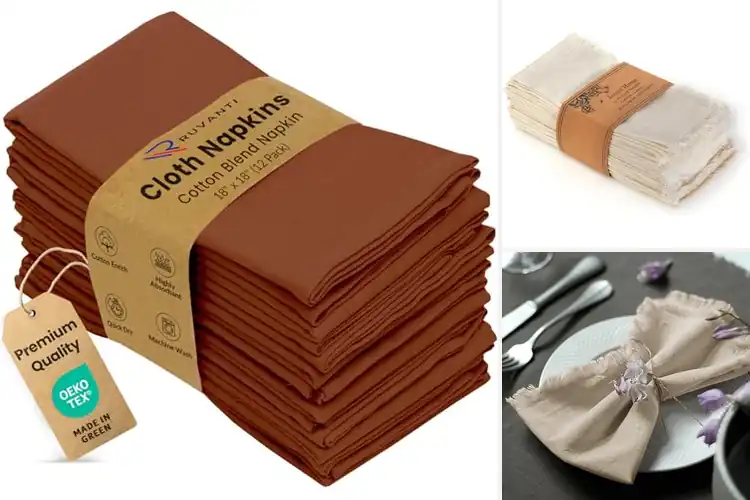 Detailed view of Best Rustic Napkins