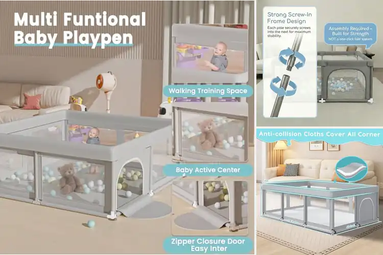 Detailed view of Best Safe Baby Playpens: Top Picks for Worry-Free Playtime