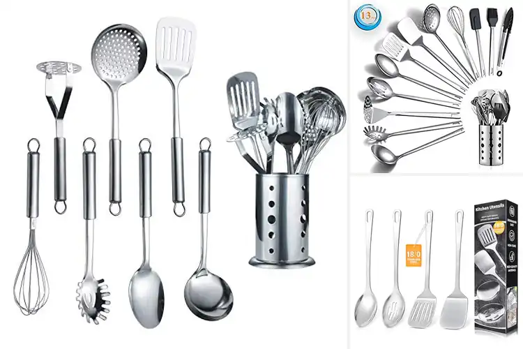 Detailed view of Best Stainless Steel Utensils: Cook Like a Pro