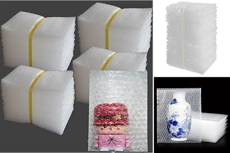 Detailed view of best transport bubble cushion wrap pouches